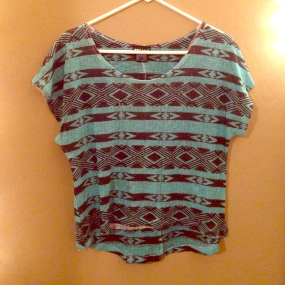 Tribal print crop top