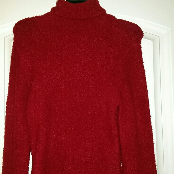 Red turtle neck sweater, super soft