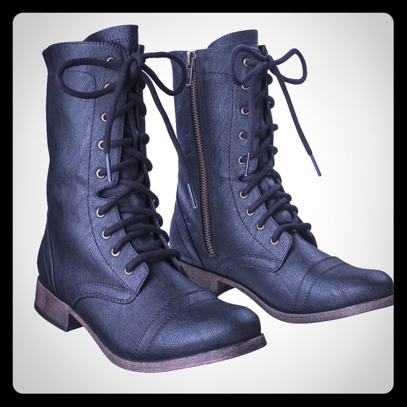 Black "Combat" Boots