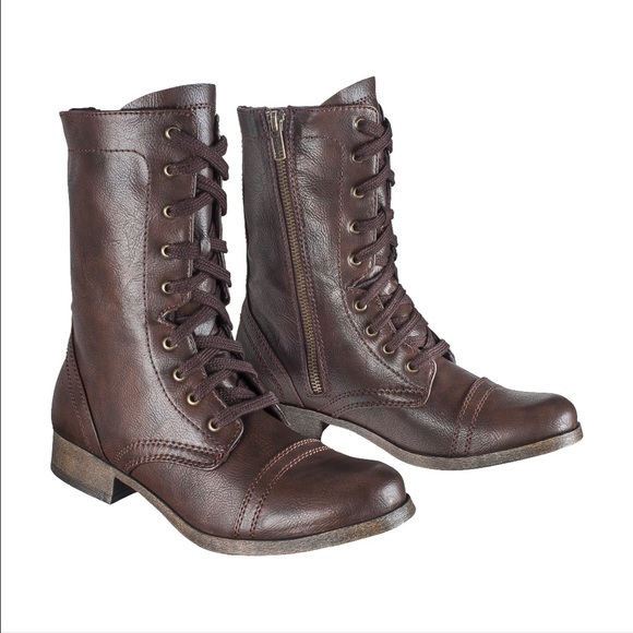 Brown "Combat" Boots