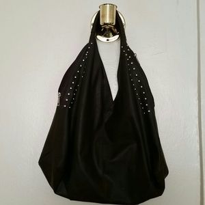 Brown faux leather hobo bag!