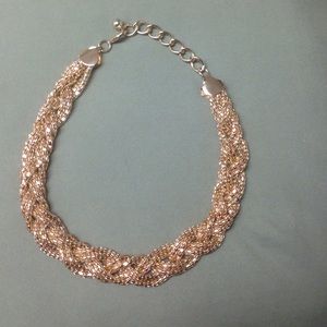 Golden Braided Mesh Necklace