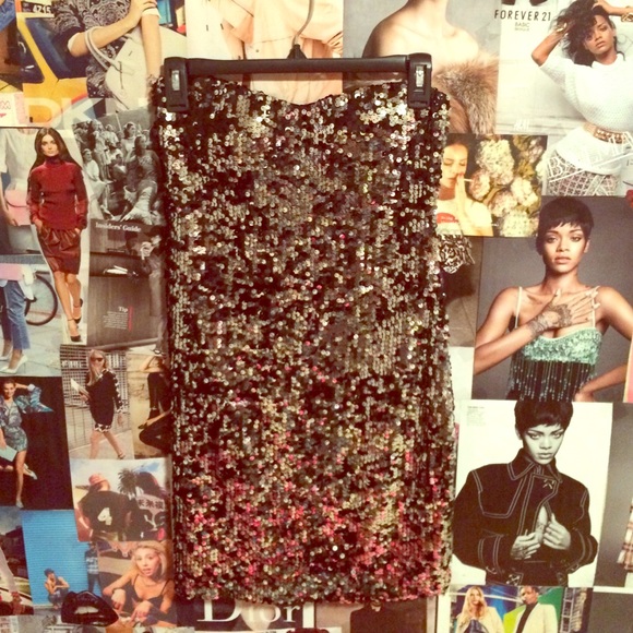 Silver/Black Sequin Dress
