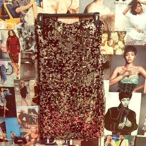 Silver/Black Sequin Dress