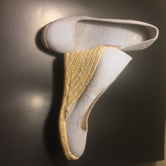 Pinstriped Espadrilles size 8
