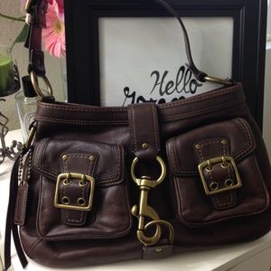 COACH leather shoulder bag