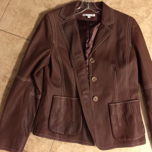 Brown leather jacket