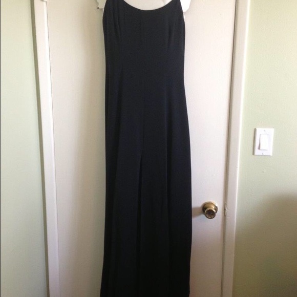 Vintage Giorgio Armani Size 38. Navy gown.