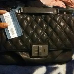 Cute black quilted purse