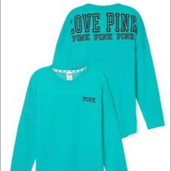 VS PINK Matching Blue Crew and Leggings - Picture 4 of 4