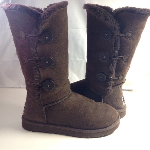 Chocolate tall Bailey Bow Uggs
