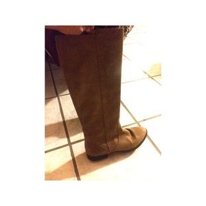 Tan Suede Riding Boots