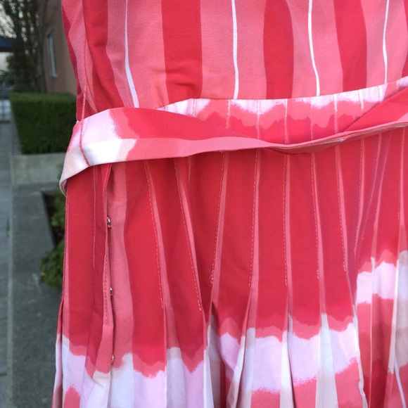 BCBGMaxAzria belted dress, watermelon red print - Picture 2 of 4