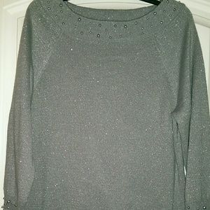 Ladies Silver Embellished sweater