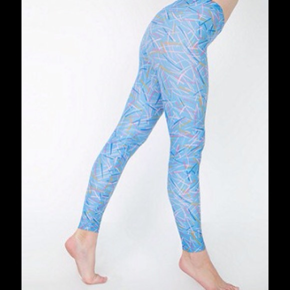 American Apparel rhymer print nylon leggings