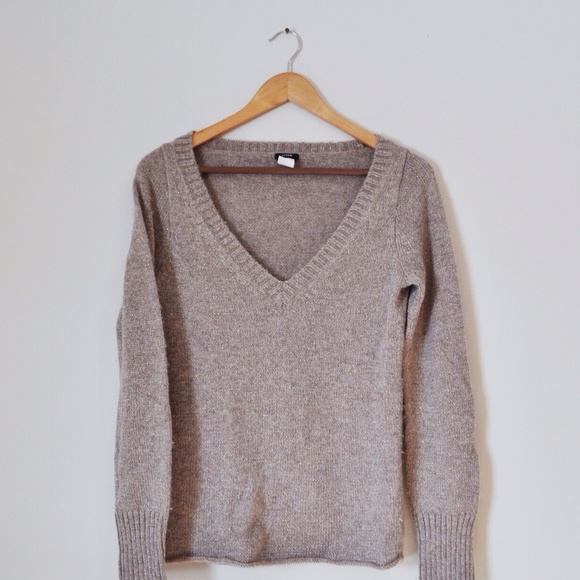 J. Crew Angora Wool V Neck Pullover Sweater - Picture 2 of 4