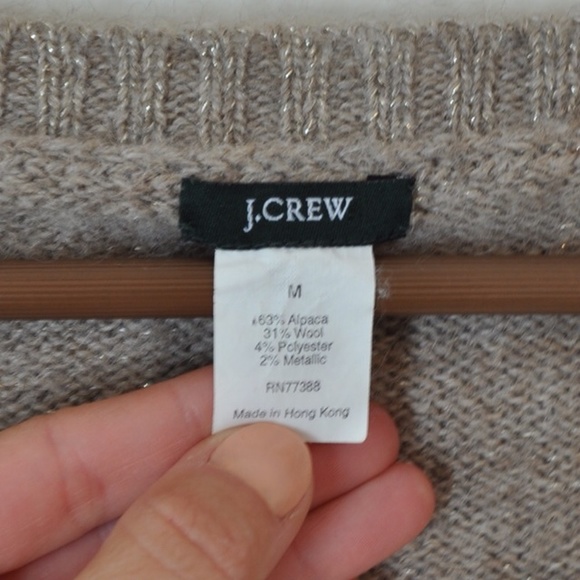 J. Crew Angora Wool V Neck Pullover Sweater - Picture 3 of 4