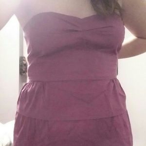 J. Crew Purple Strapless Dress
