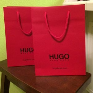 2 HUGO by HUGO BOSS 11" x 9" Shopping Bags