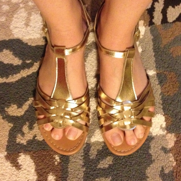 NWOT Gold Sandals