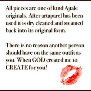 Previously worn on the Runway & in Photo Shoots.