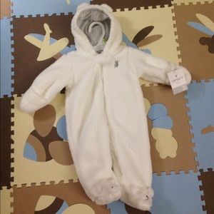 NWT. CARTER'S Faux shearling hooded coverall
