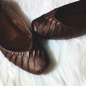 Metallic Bronze Ballet Flats