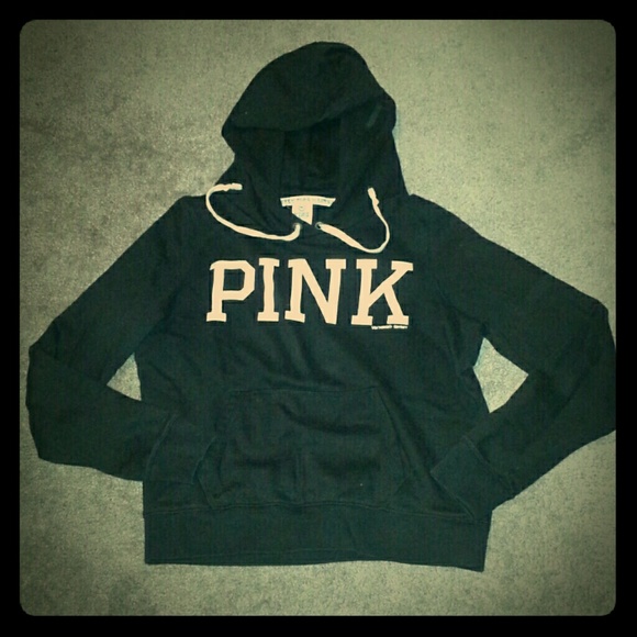 Victoria's Secret Sweaters - Victoria's Secret Black Pink Hoodie
