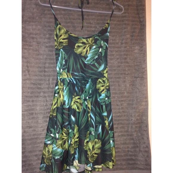 American Apparel jungle leaves dress