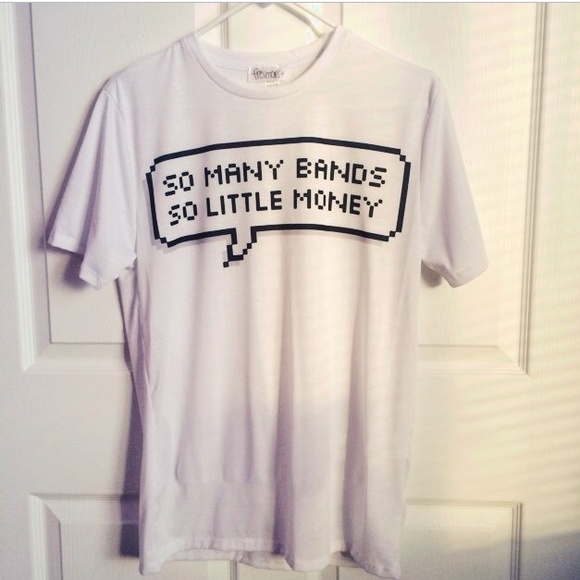 Tops - so many bands so little money shirt