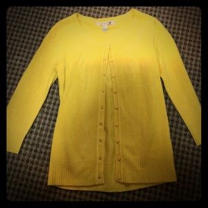 Yellow cardigan