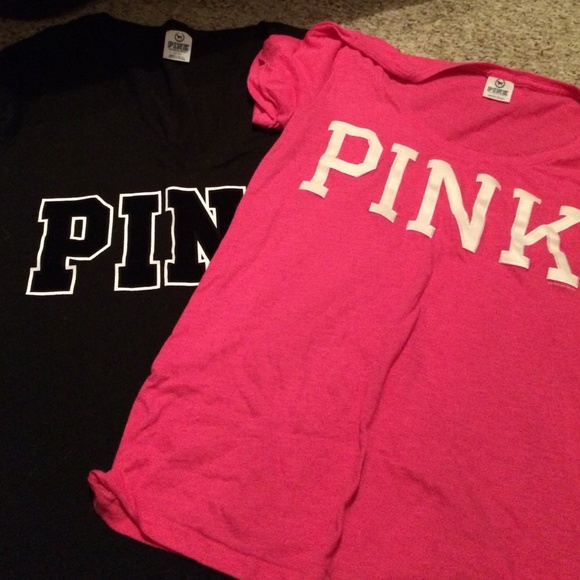 2 VS pink shirts.
