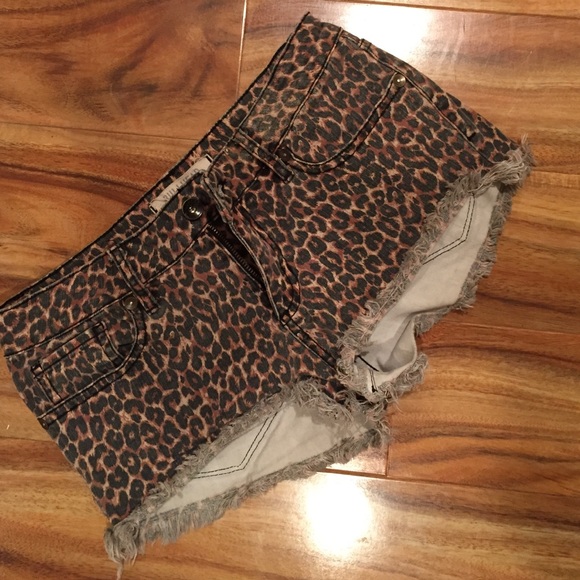 Cheetah printed shorts