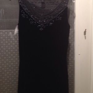 Gorgeous black velvet beaded dress🌺🌺🌺
