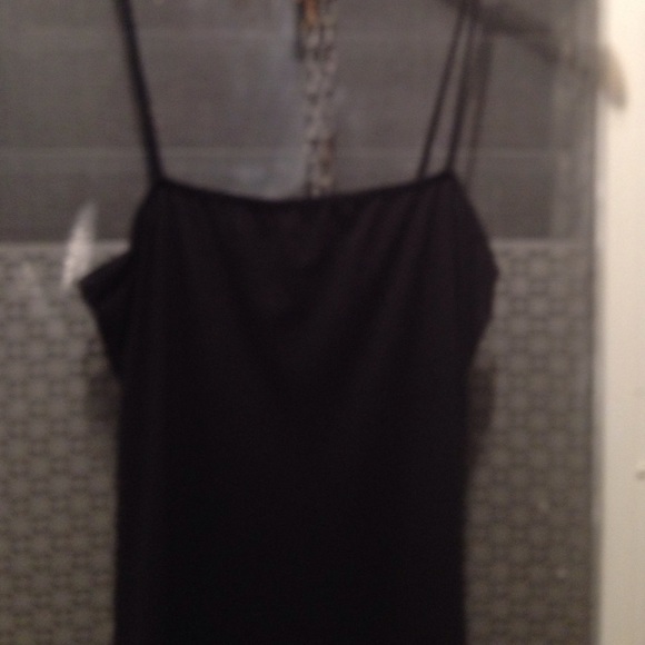 Beautiful spaghetti strap black beaded dress