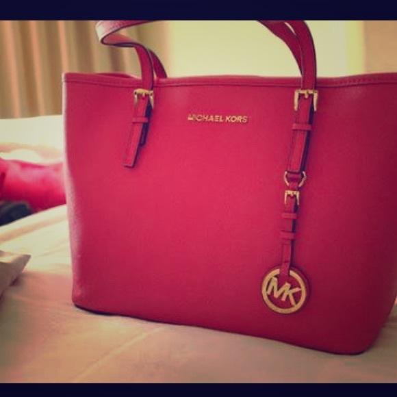 Red Michael Kors purse