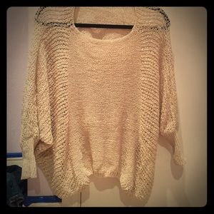 Loose cream sweater