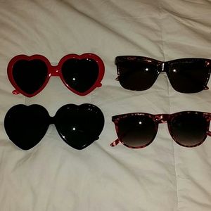 Heart shaped and leopord print shades