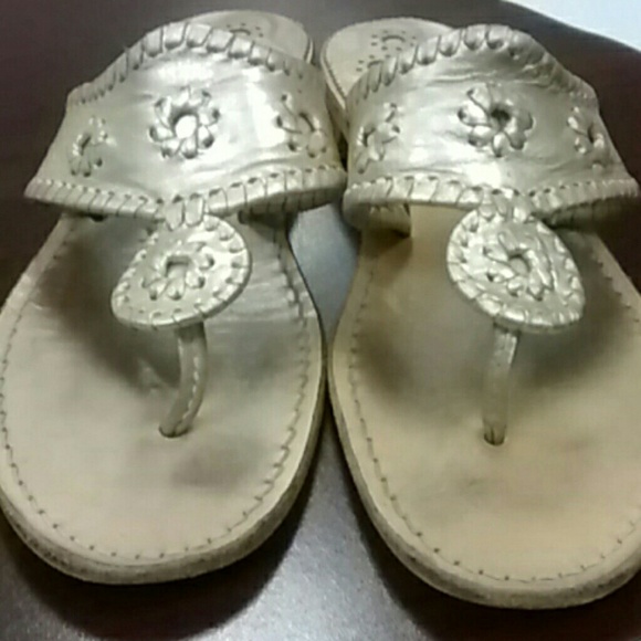 Jack Rogers platinum palm beach sandal sz 10 m