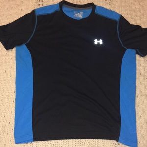 Black and blue Under Armour top.