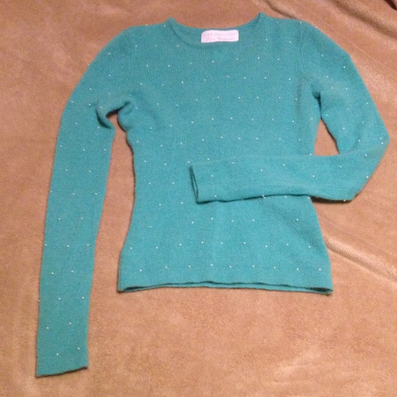 Mint Green Beaded Sweater