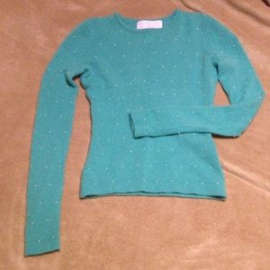 Mint Green Beaded Sweater