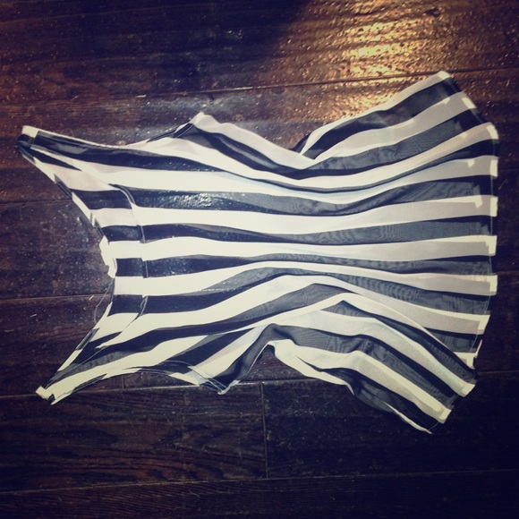 Striped See Through Top