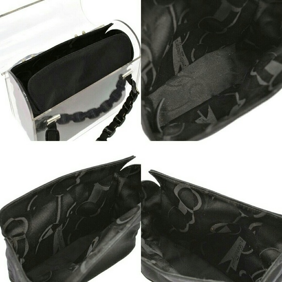 SOLD......Clear Salvatore Ferragamo Lucite Vara - Picture 2 of 3