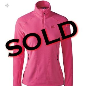 Adidas Pink Hiking Reachout Pullover Fleece