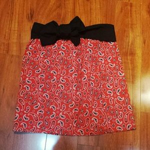Red Skirt with black sash