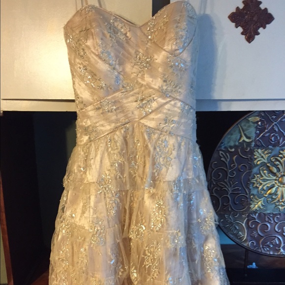 Beautiful blush colored prom or homecoming dress