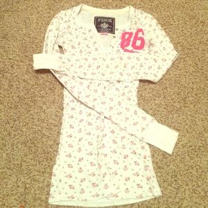 Victoria's Secret Pink floral thermal long sleeve
