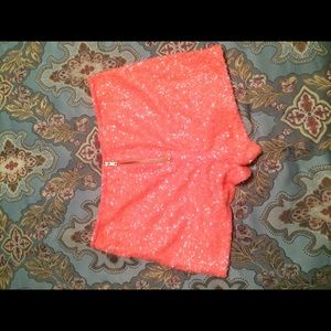 High Waisted Sequins Shorts