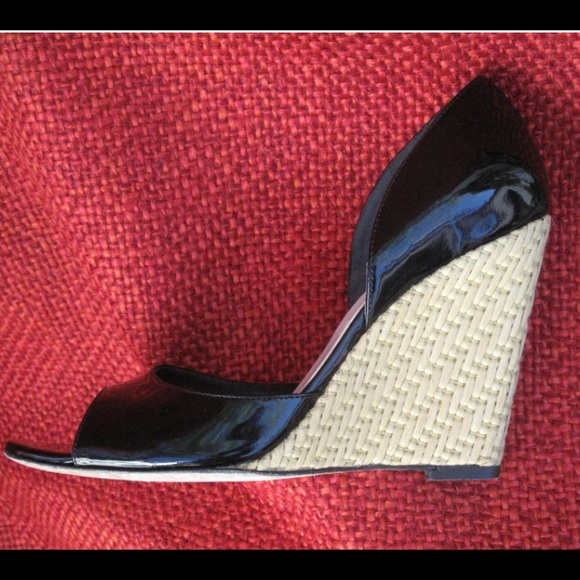 Bally Patent and Raffia Wedges - Picture 2 of 4